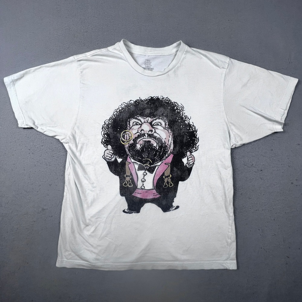 Heavyweight Champs Lou Albano Graphic T-Shirt Mens Large White Wrestling Tee WWF